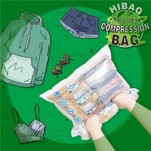 10 Compression Bags for Travel, Travel Essentials Compression Bag (10-Pack) - Picture 5 of 7